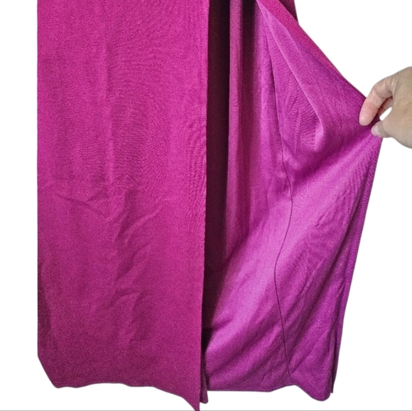 Lulus Long Formal One Shoulder Sleek Party Event Dress, Magenta Size XL, NWT - Picture 9 of 9